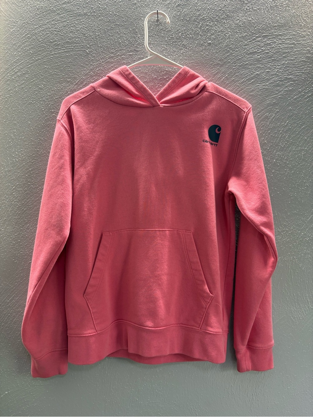 Carhartt Kids Pink Pullover Hoodie with Logo